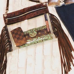 Clear fringe stadium crossbody (western vibes)